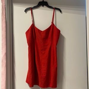 Red mini dress